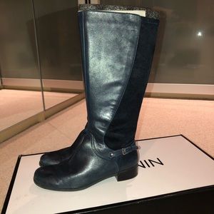 Nine West Symphony navy knee-hi boots. 8.5! 💃🏻👢